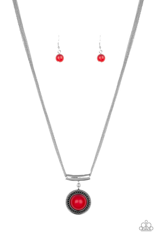 GYPSY GULF - RED SLIDE NECKLACE