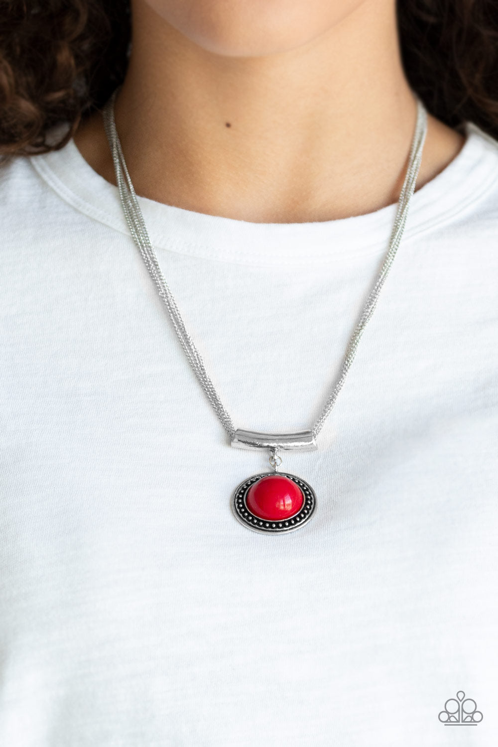 GYPSY GULF - RED SLIDE NECKLACE