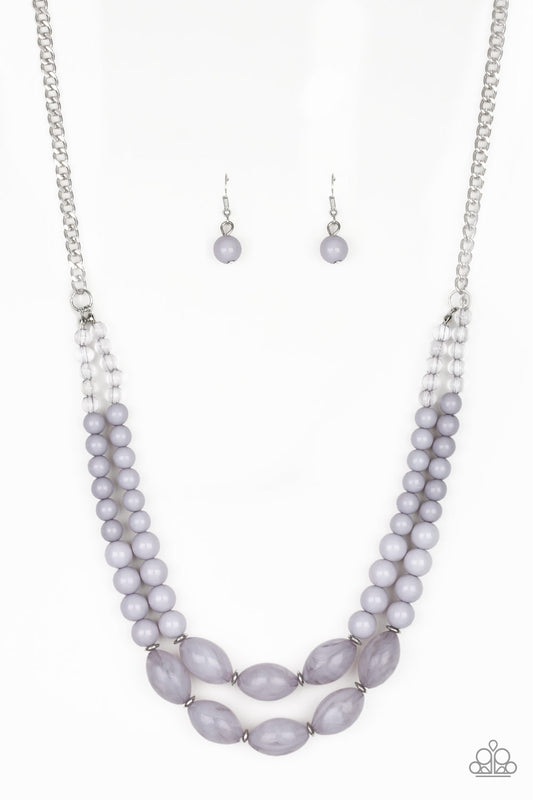 SUNDAE SHOPPE - SILVER GRAY NECKLACE