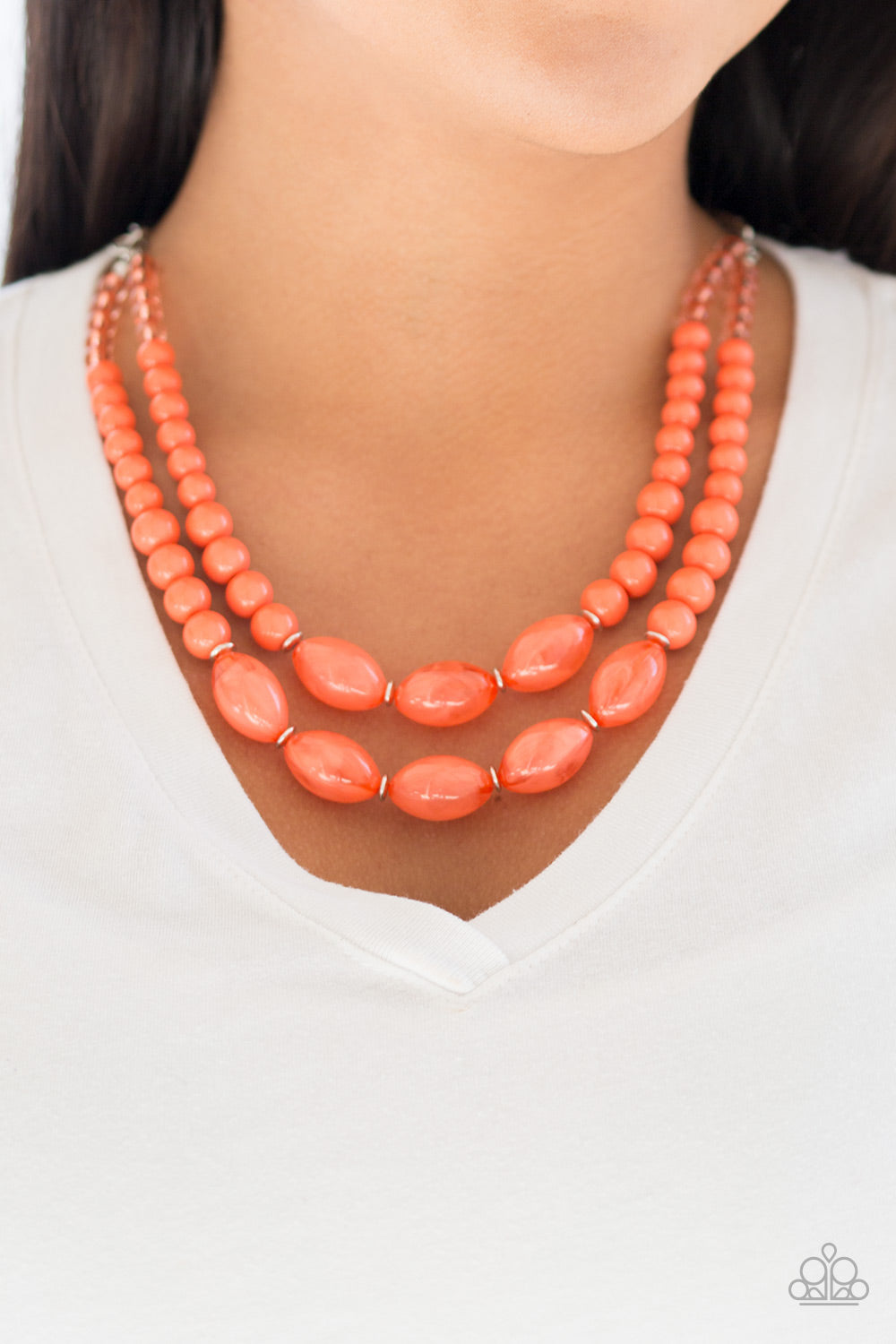 SUNDAE SHOPPE - ORANGE CORAL NECKLACE