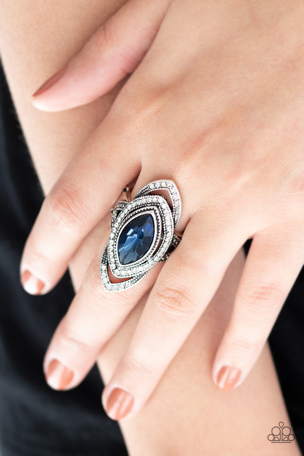 HOT OFF THE EMPRESS - BLUE MARQUISE RING