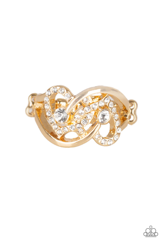 HAVE THE WORLD ON A HEART-STRING - GOLD HEART RING