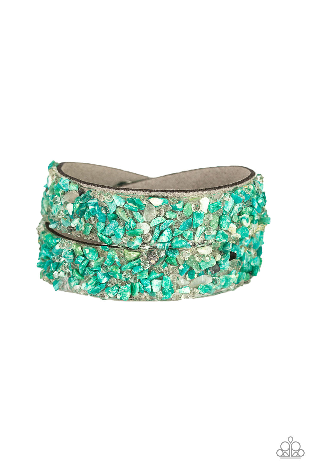 CRUSH TO CONCLUSIONS - GREEN ROCK DOUBLE WRAP BRACELET