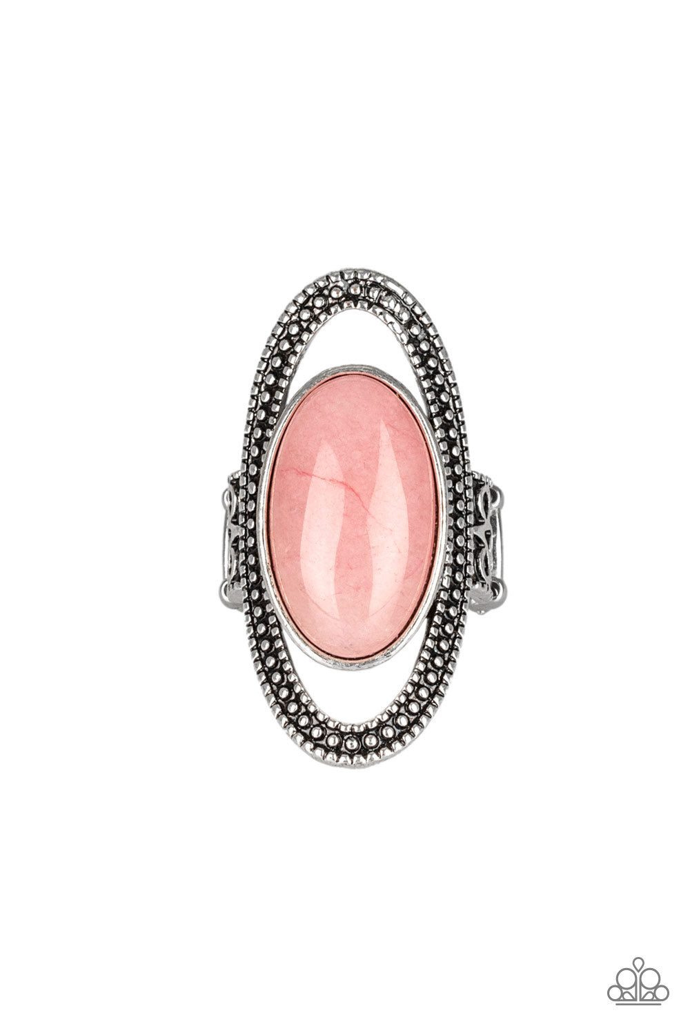 WESTERN ROYALTY - PINK ROSE QUARTZ OVAL NATURAL STONE RING