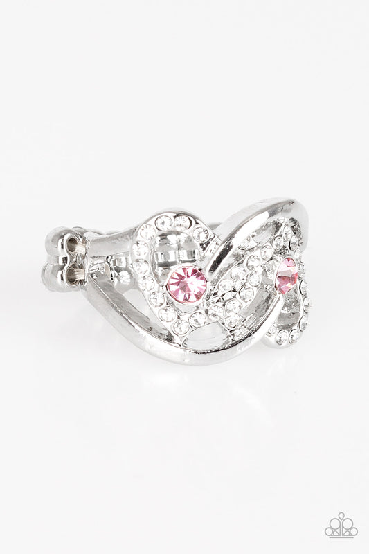HAVE THE WORLD ON A HEART-STRING - PINK HEART RING