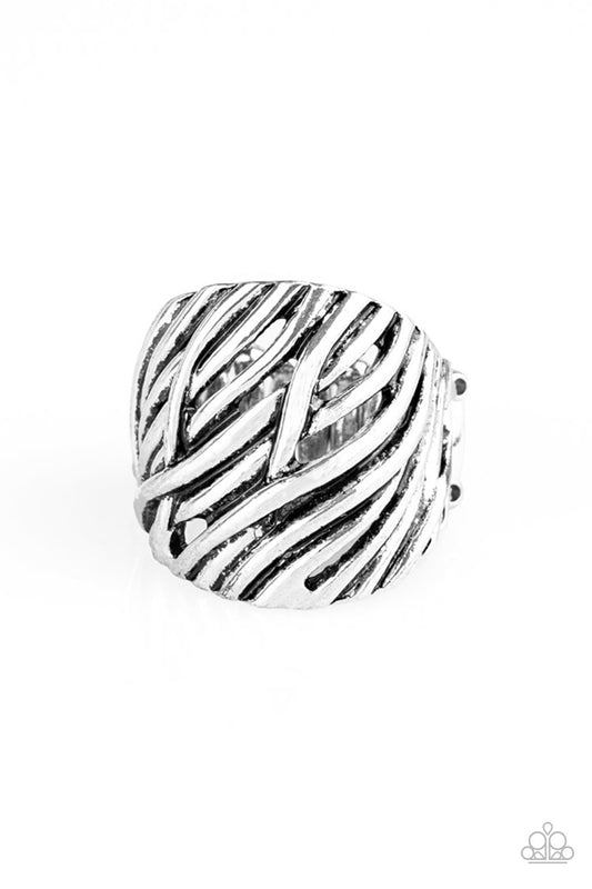 REALLY RIVETING - SILVER REEDS BRANCHES RING