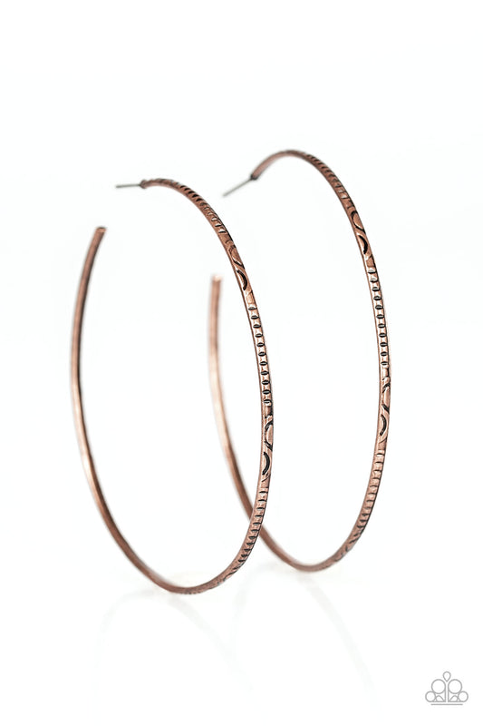 SLEEK FLEEK - COPPER HOOP EARRINGS