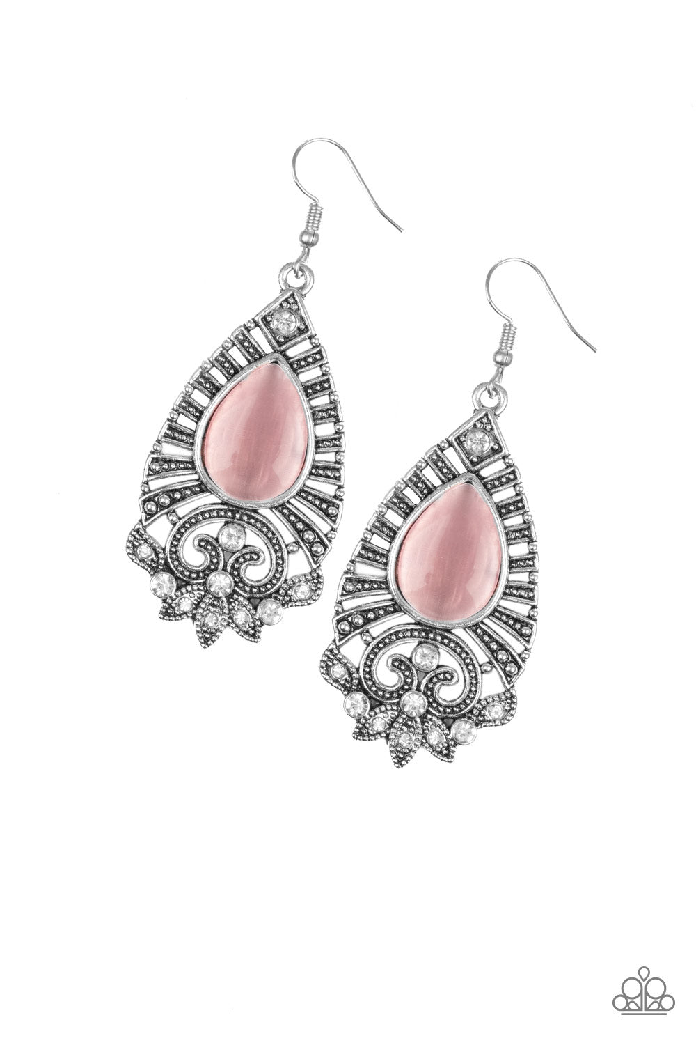 MAJESTICALLY MALIBU - PINK OVAL MOONSTONE EARRINGS