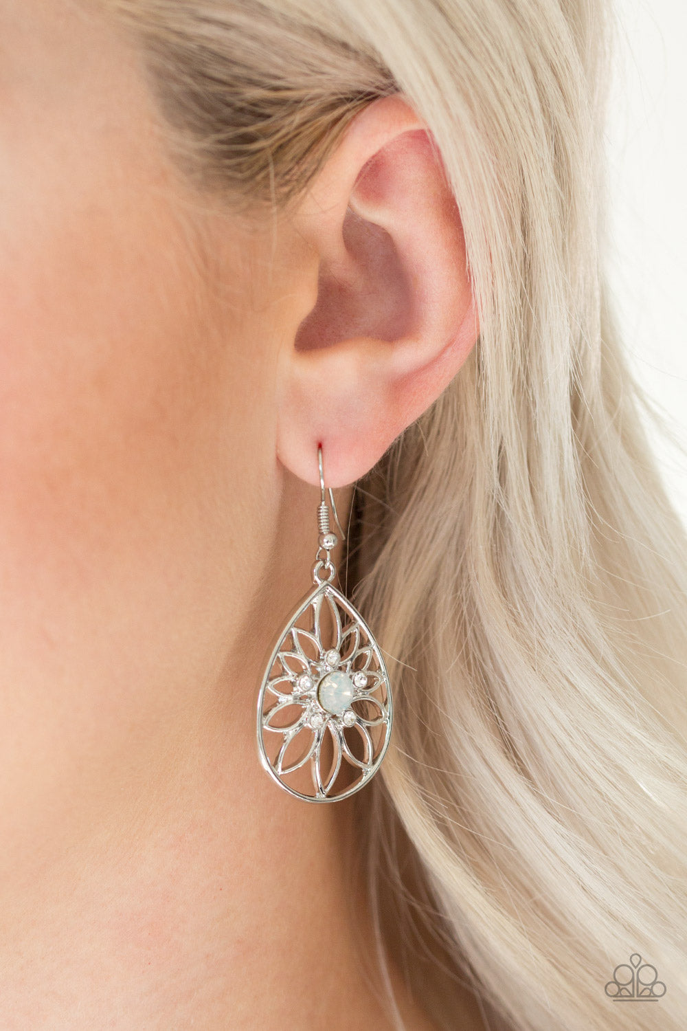 TAKE IT GLOW - WHITE OPALESCENT EARRINGS