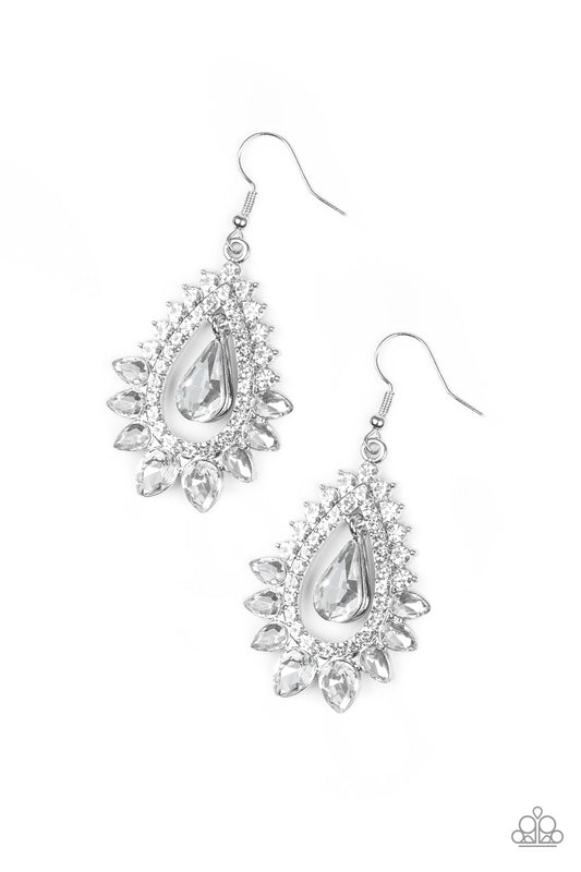 BOSS BRILLIANCE - WHITE RHINESTONES EARRINGS