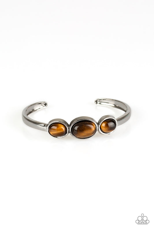 ROAM RULES - BROWN TIGER EYE CUFF BRACELET