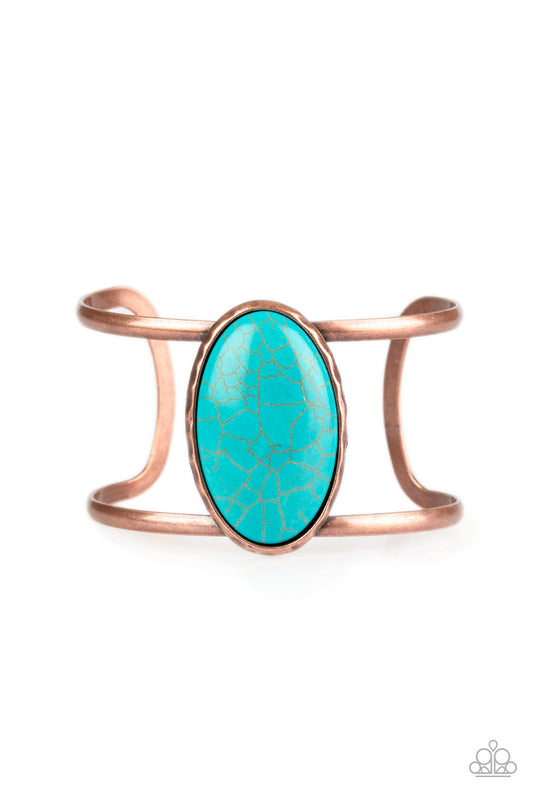 DESERT EMPRESS - COPPER AND TURQUOISE CUFF BRACELET