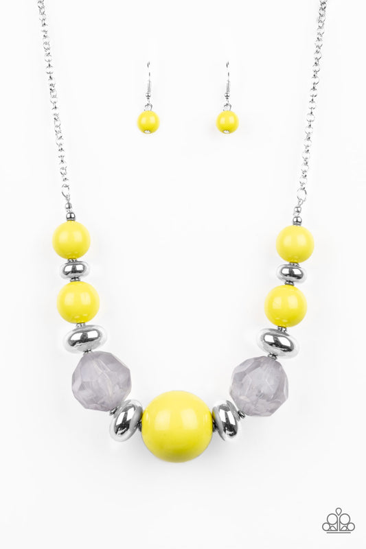 DAYTIME DRAMA - YELLOW BEAD NECKLACE