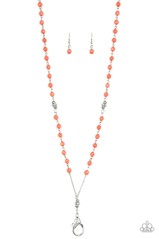 TASSEL TAKEOVER - ORANGE LANYARD NECKLACE