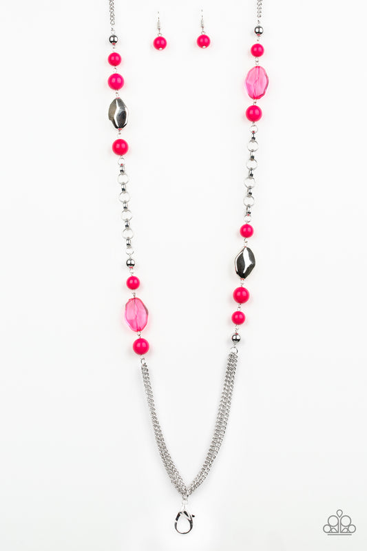 MARINA MAJESTY - PINK LANYARD NECKLACE