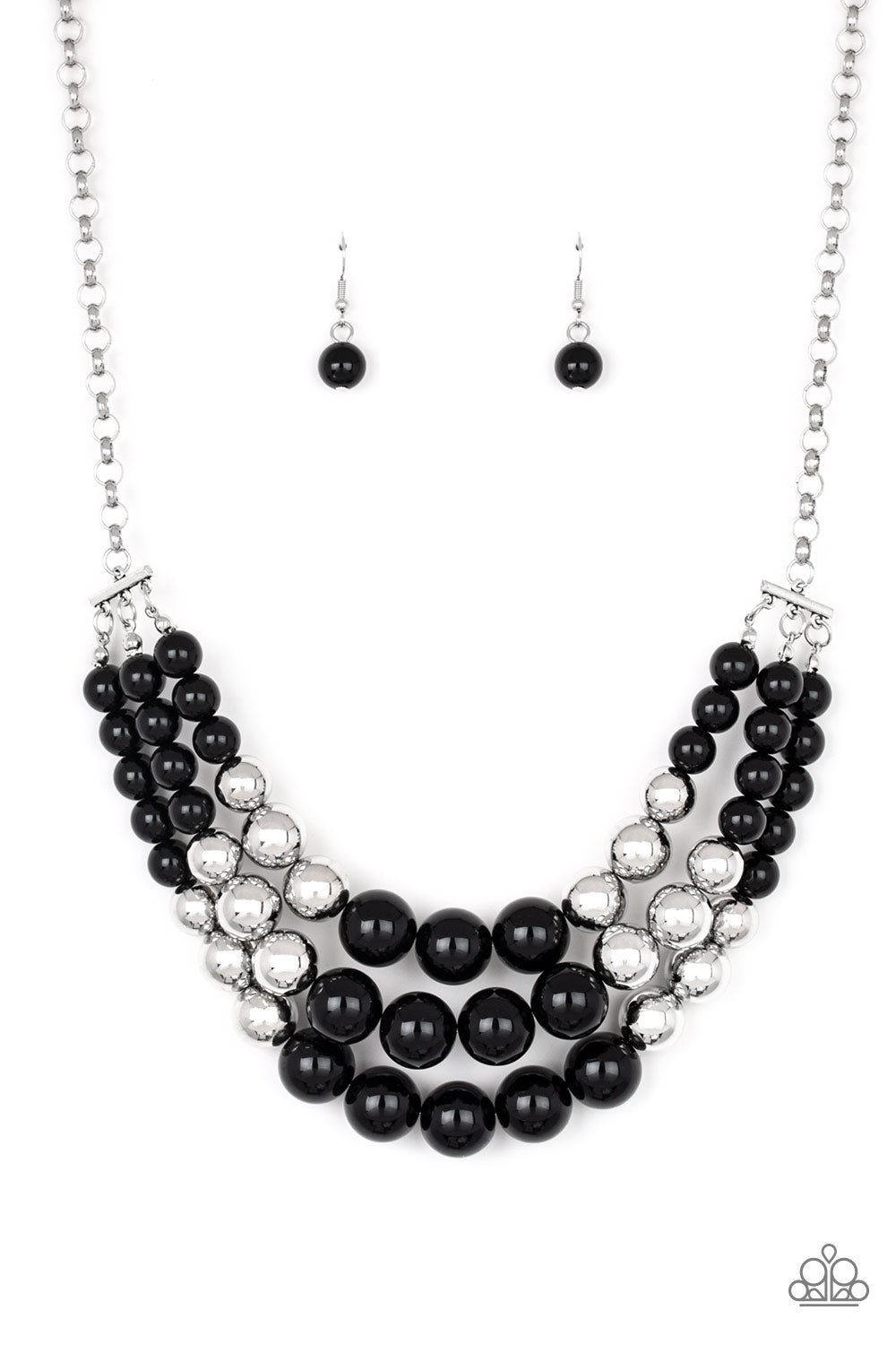 DREAM POP - BLACK AND SILVER NECKLACE