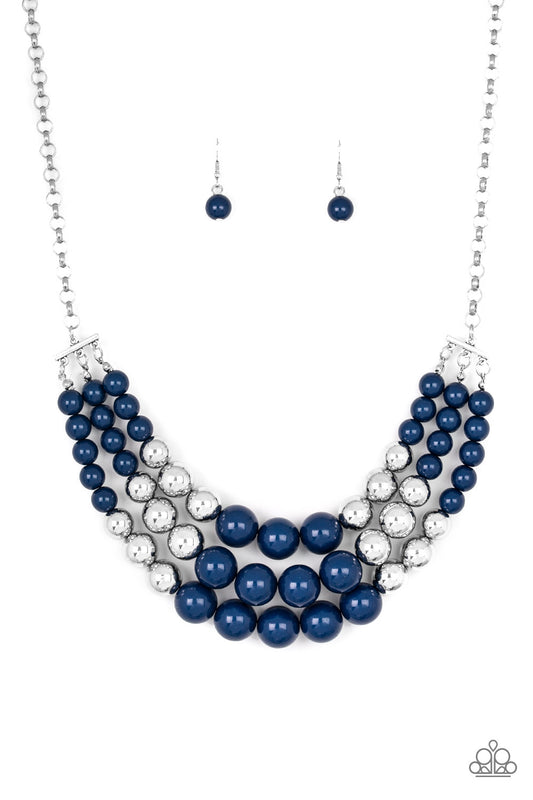 DREAM POP - BLUE AND SILVER NECKLACE