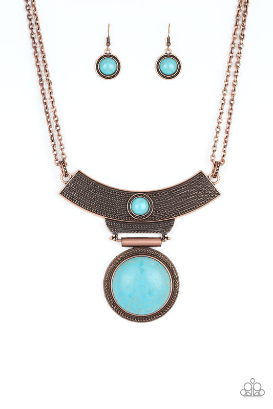 LASTING EMPRESS-IONS - COPPER TURQUOISE NECKLACE