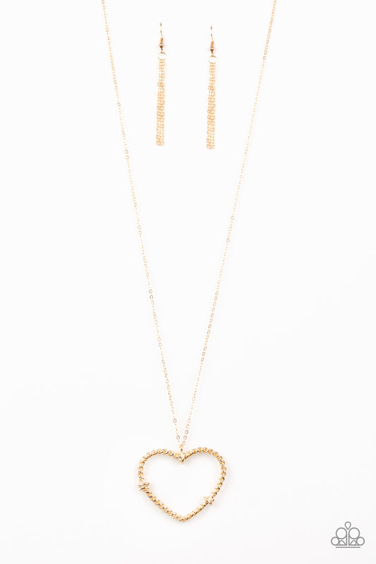 STRAIGHT FROM THE HEART - GOLD NECKLACE