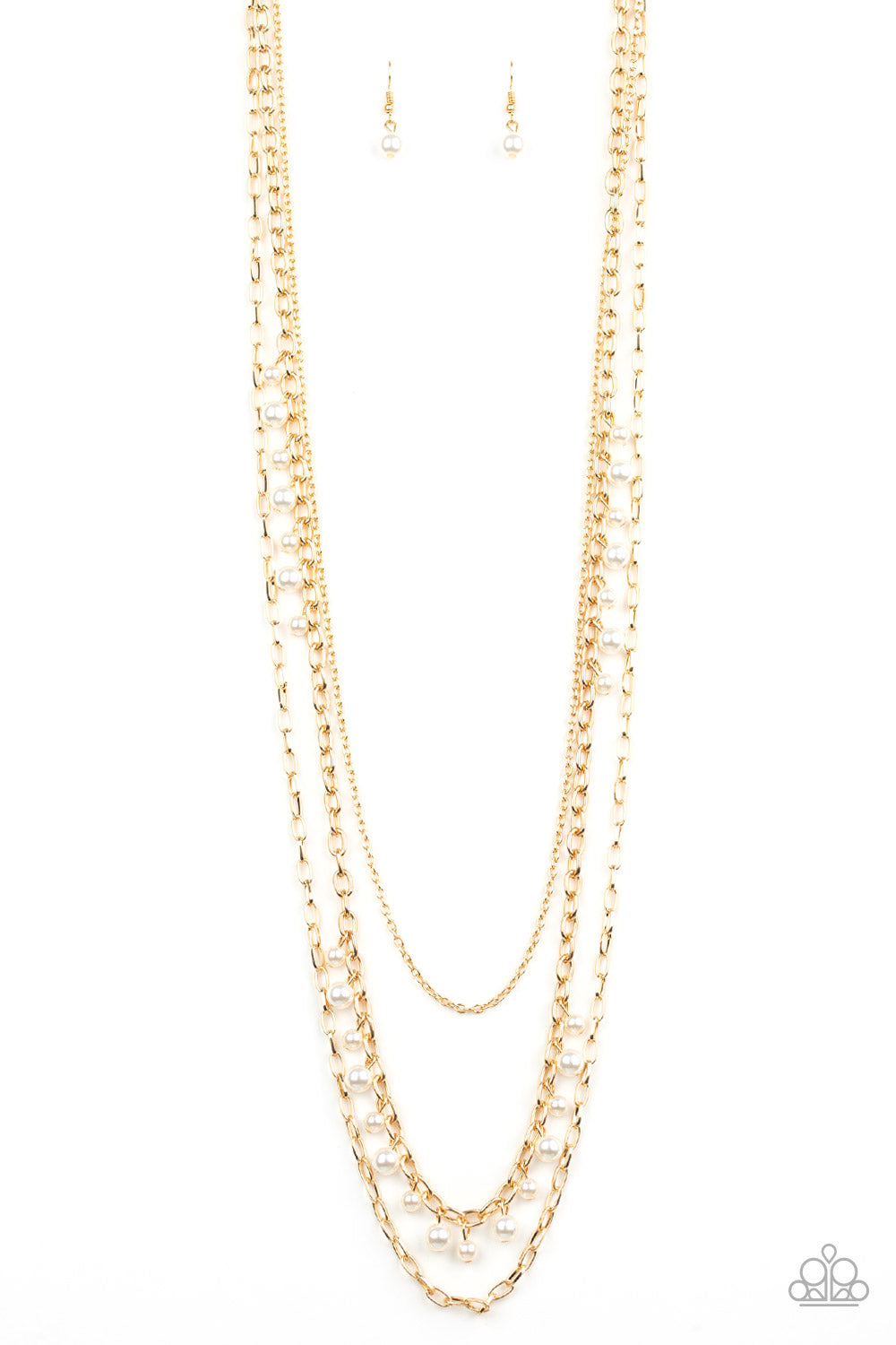 PEARL PAGEANT - GOLD MULTI LAYER PEARLS NECKLACE
