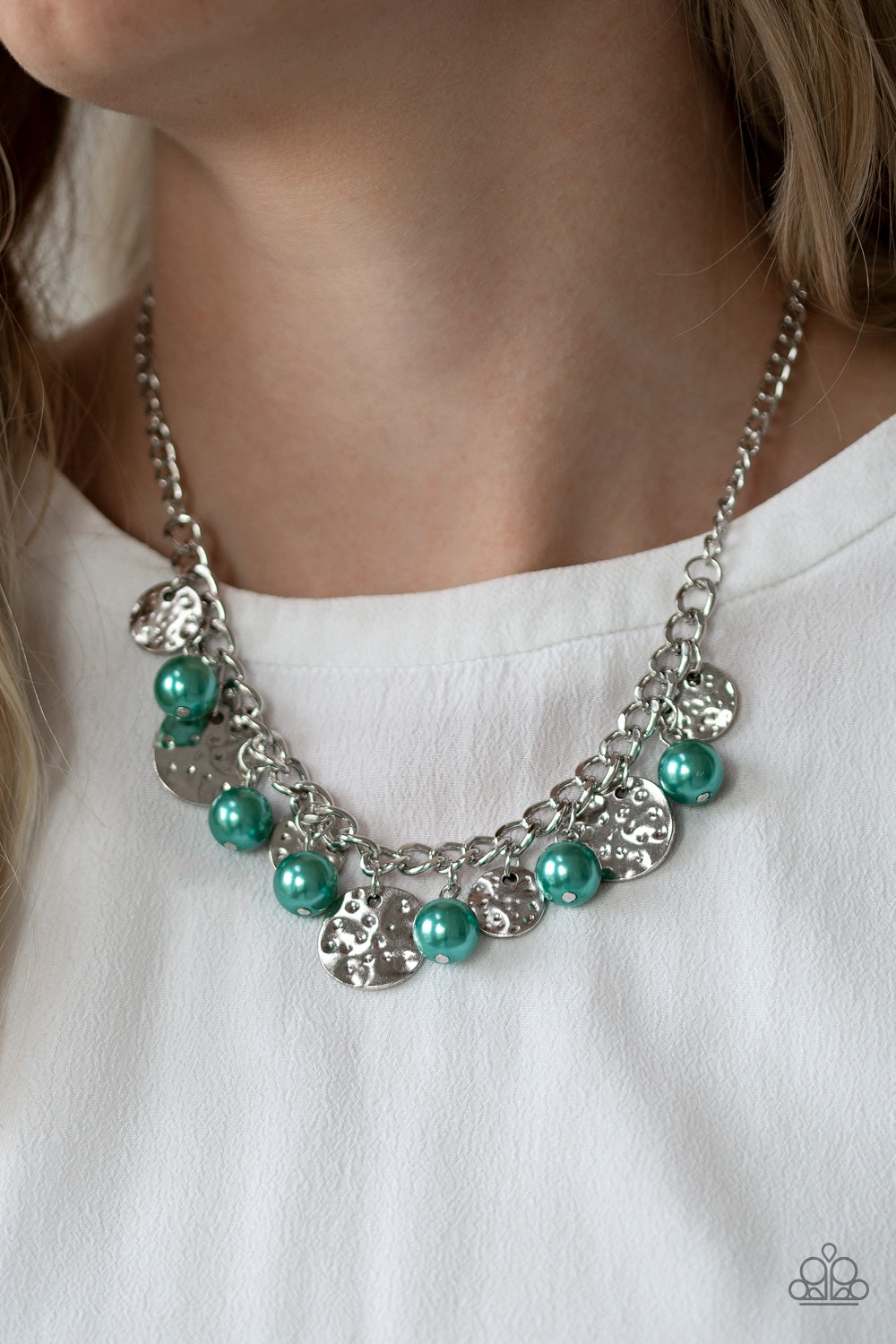 Paparazzi green online pearl necklace