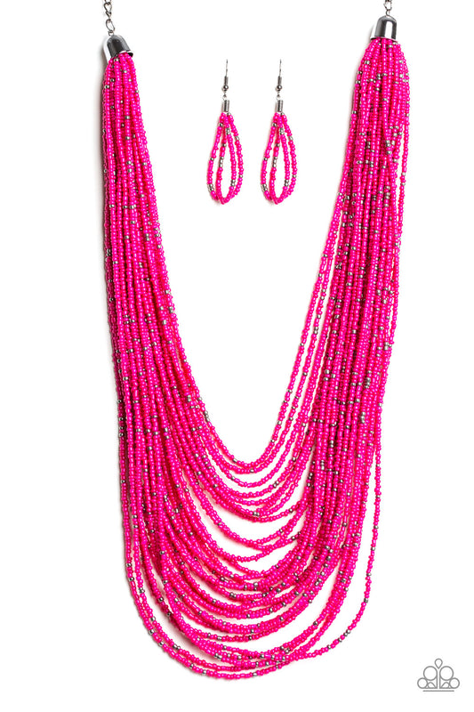 RIO RAINFOREST - PINK SEEDBEAD NECKLACE