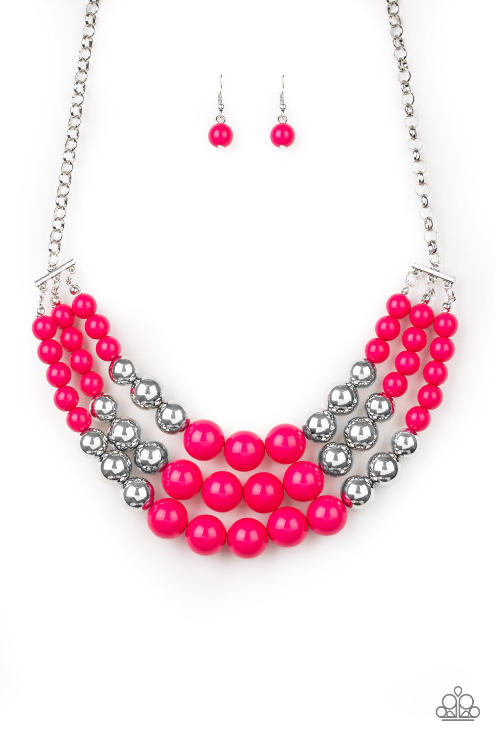 DREAM POP - PINK AND SILVER NECKLACE