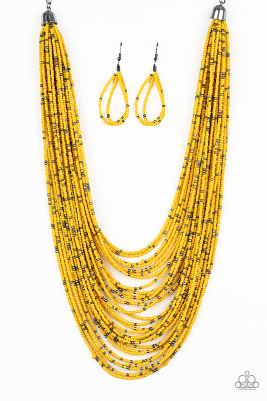 RIO RAINFOREST - YELLOW SEEDBEAD NECKLACE