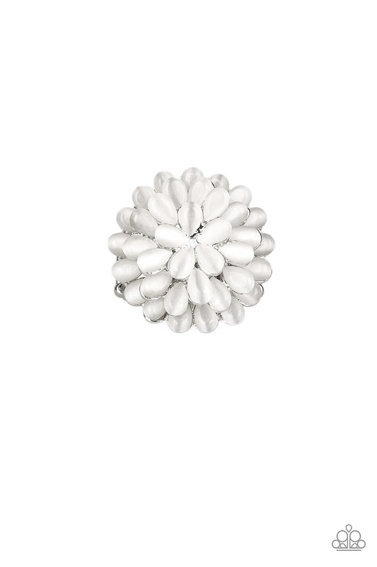 BLOOMIN BLOOMER - WHITE MONSTONE FLOWER RING