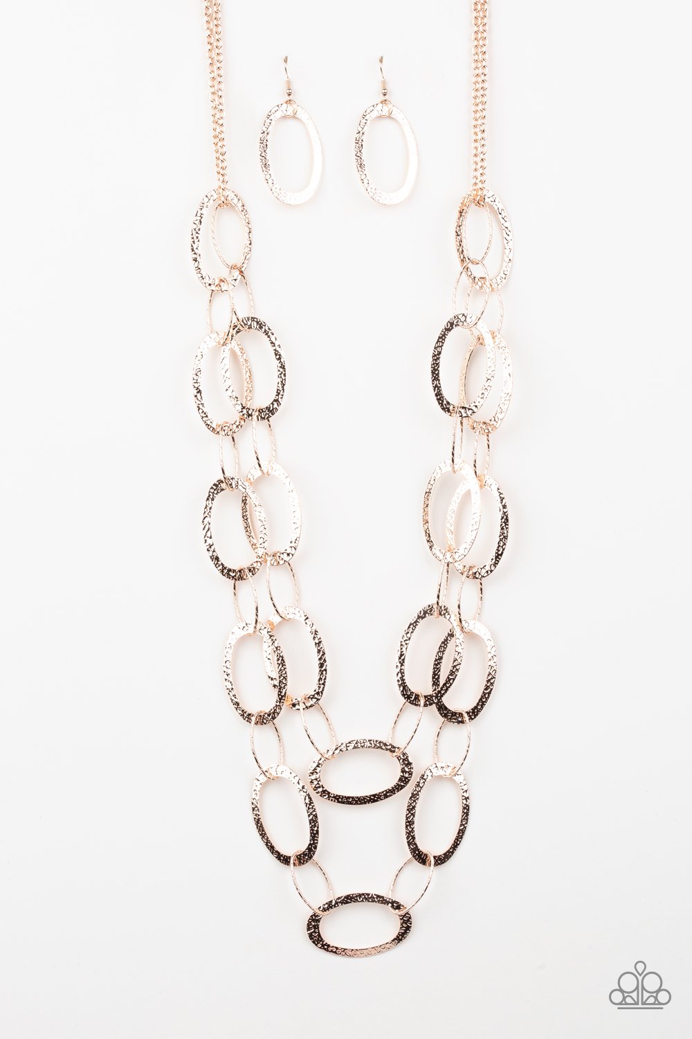 GLIMMER GOALS - ROSE GOLD OVALS NECKLACE