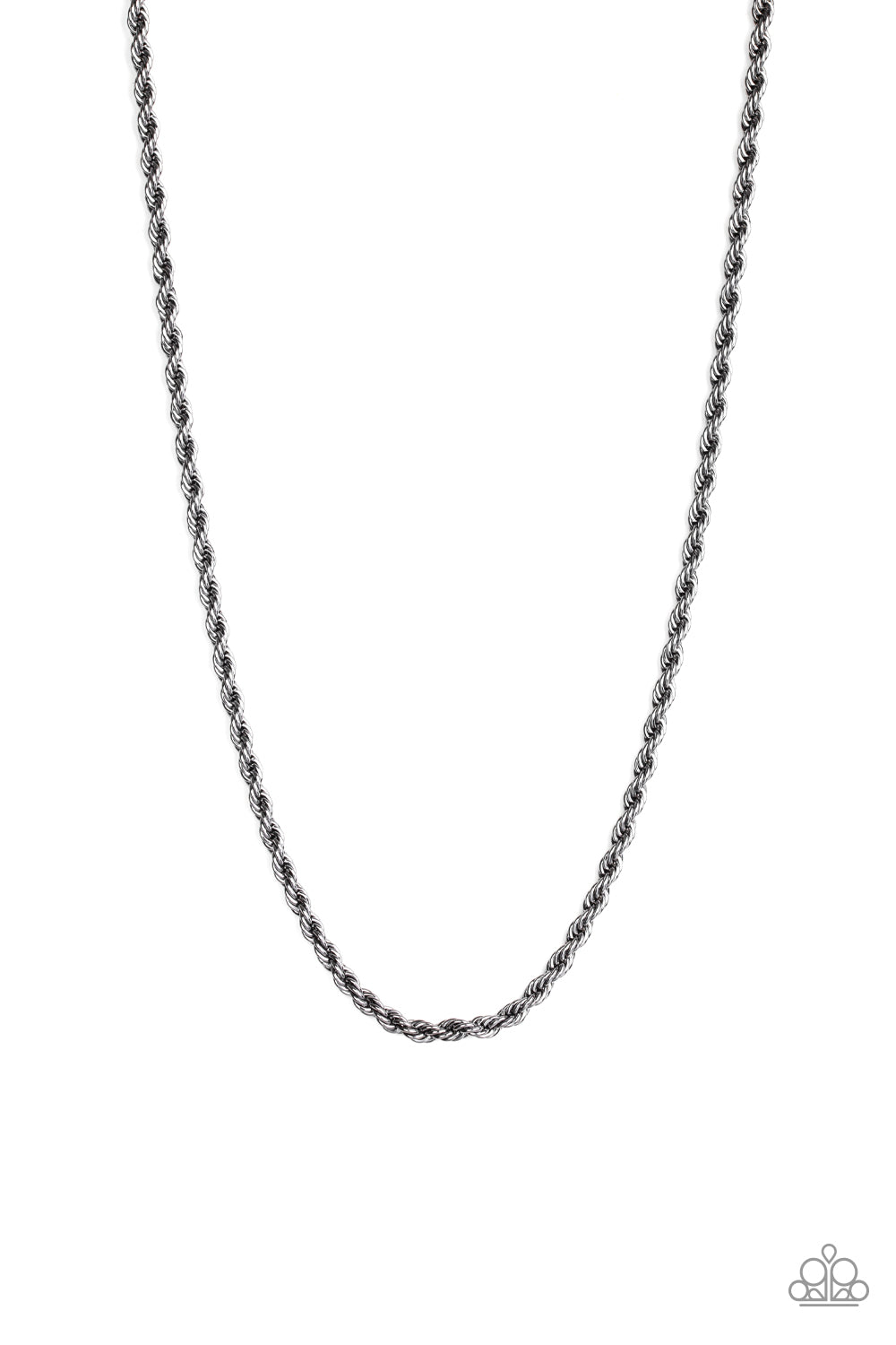 DOUBLE DRIBBLE - BLACK MENS NECKLACE