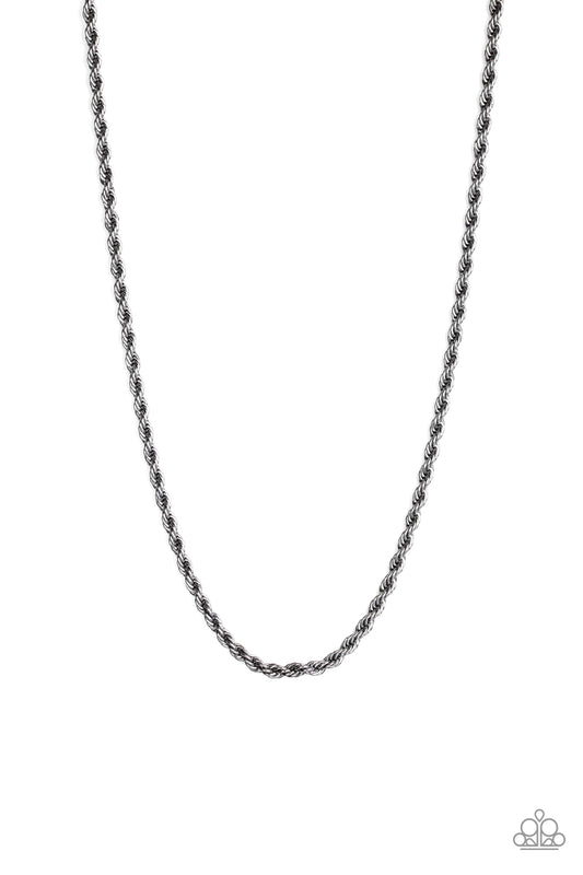 DOUBLE DRIBBLE - BLACK MENS NECKLACE