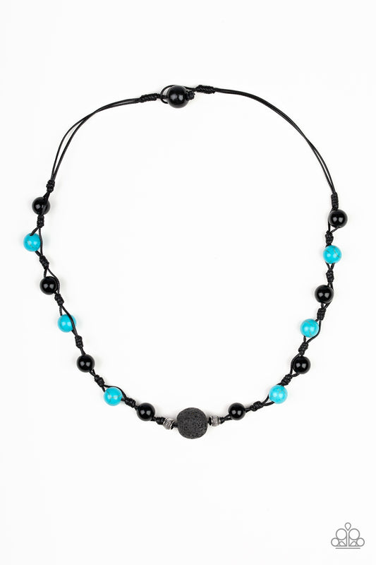 DESERT GUIDE - BLUE LAVA ROCK AND TURQUOISE NECKLACE