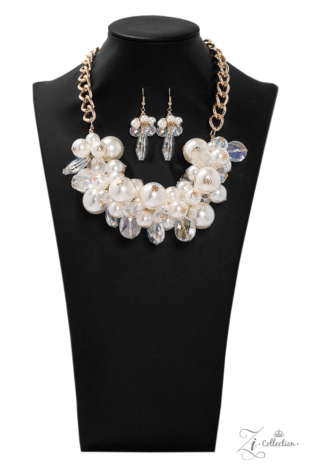 CAPTIVATE - 2019 ZI NECKLACE GOLD WHITE PEARLS IRIDESCENT