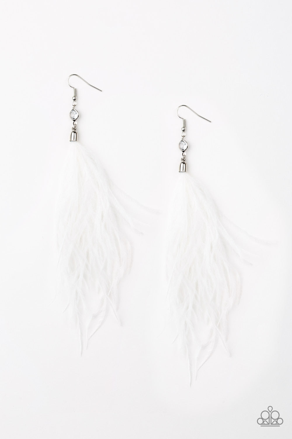 THE SHOWGIRL NEXT DOOR - WHITE FEATHER EARRINGS