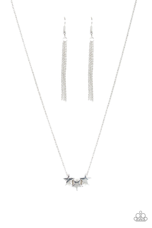 SHOOT FOR THE STARS - SILVER 3 STAR NECKLACE