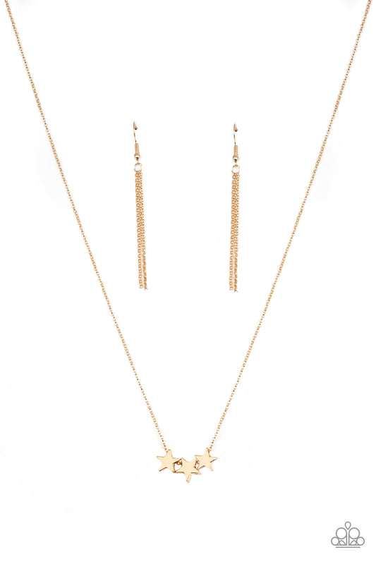 SHOOT FOR THE STARS - GOLD STARS NECKLACE