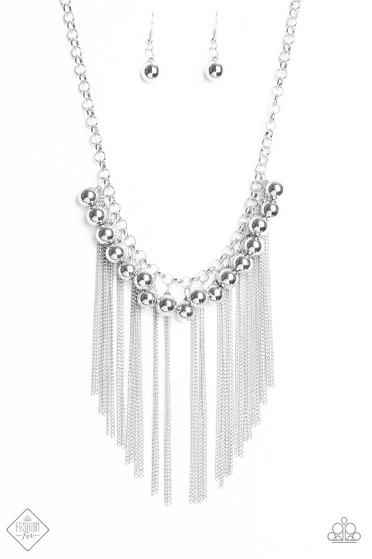 POWERHOUSE PROWL - SILVER FRINGE NECKLACE FASHION FIX AUGUST 2019