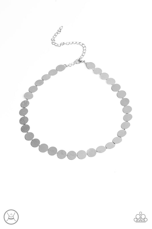 SPOT CHECK - SILVER DOT CHOKER NECKLACE