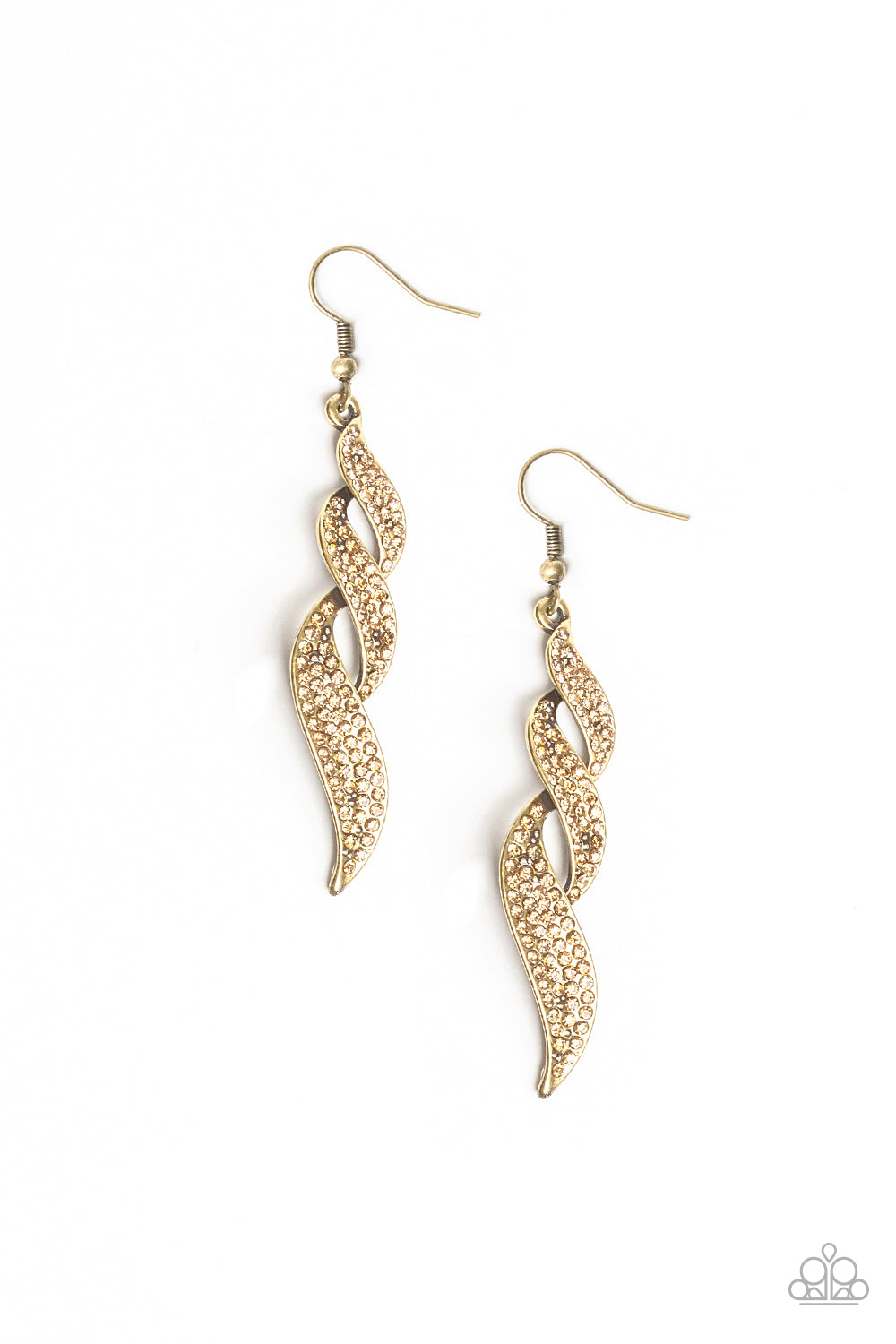 ON FIRE - BRASS FLAME EARRINGS