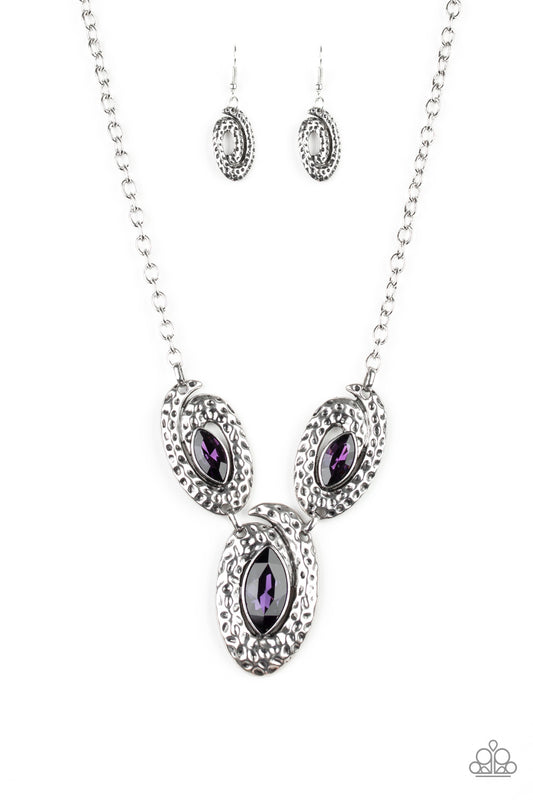 METRO MYSTIQUE - PURPLE AMETHYST RHINESTONES NECKLACE