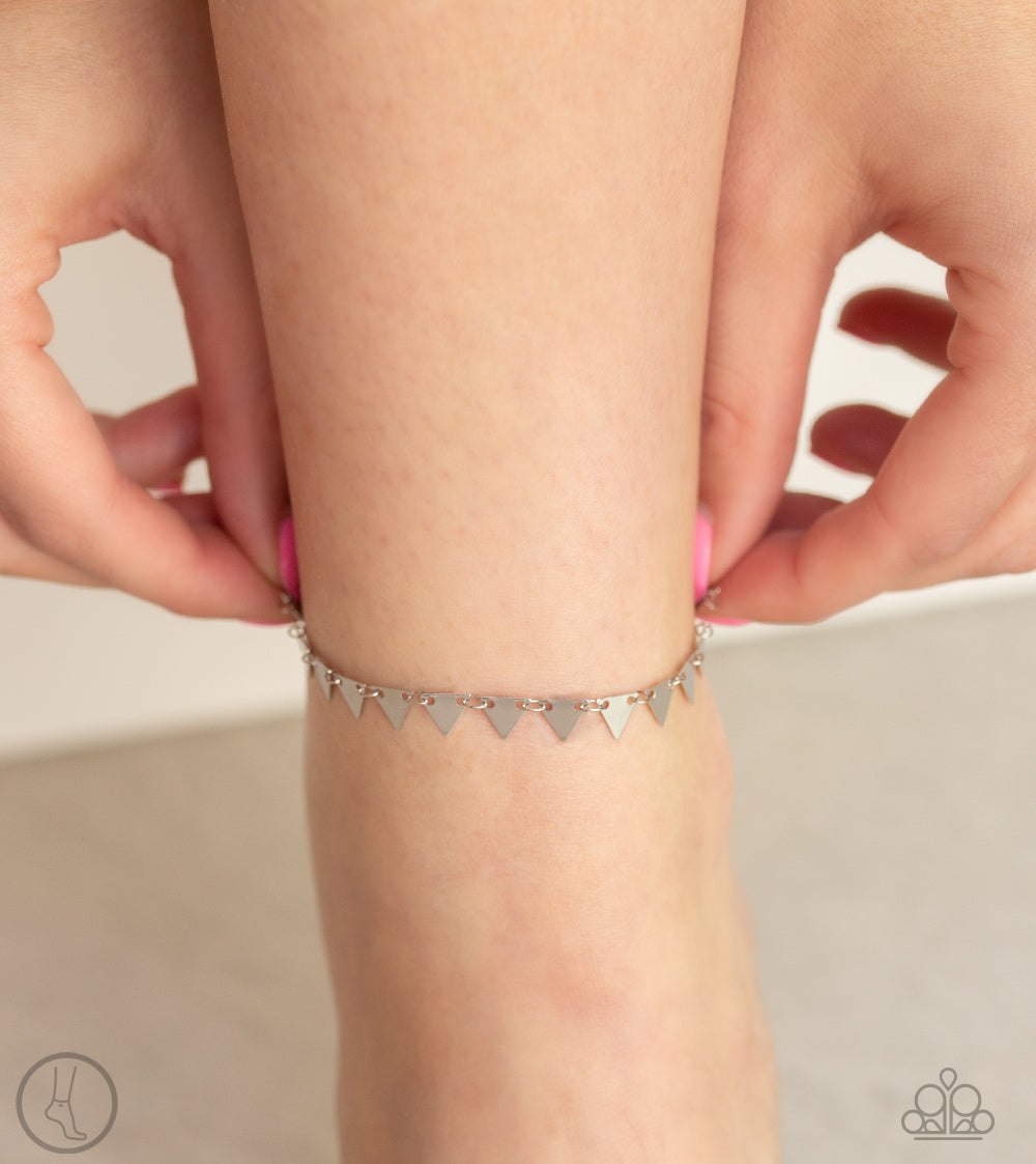 Sand Shark Silver Anklet Paparazzi