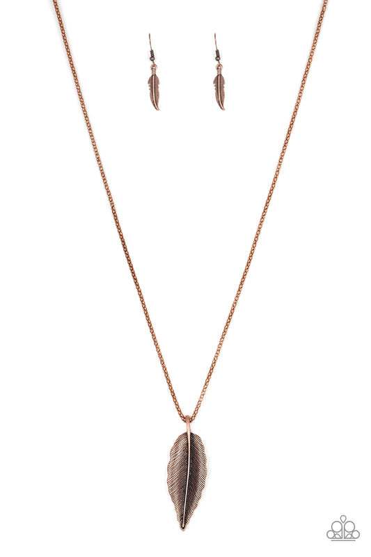 FEATHER FORAGER - COPPER FEATHER NECKLACE