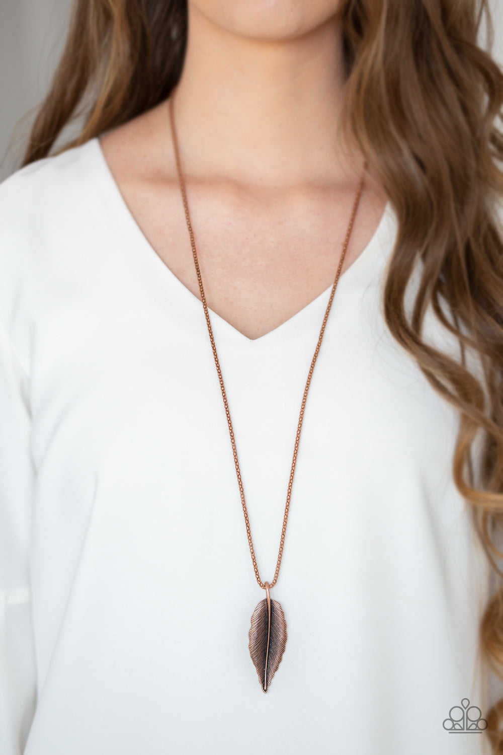 Paparazzi jewelry feather on sale necklace