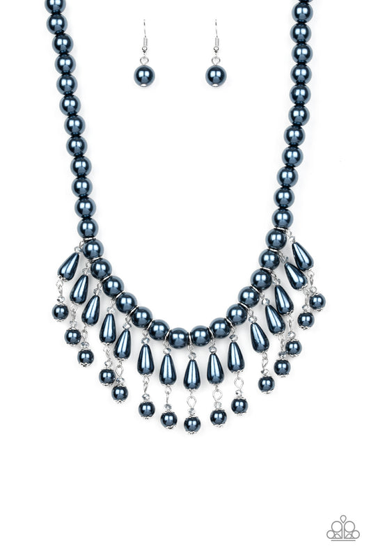 MISS MAJESTIC - BLUE PEARLS FRINGE NECKLACE