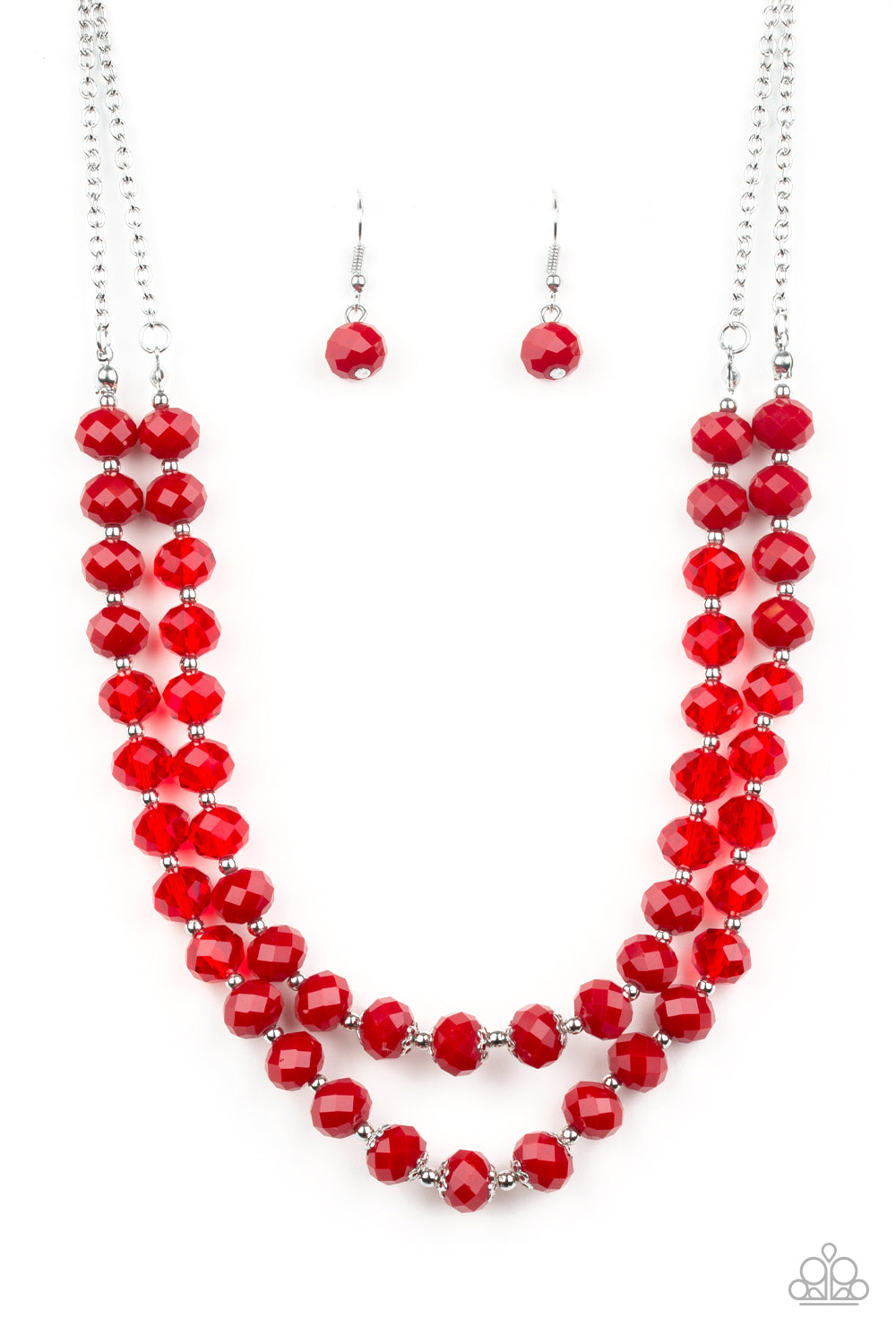 GLITTER GRATITUDE - RED BEAD NECKLACE