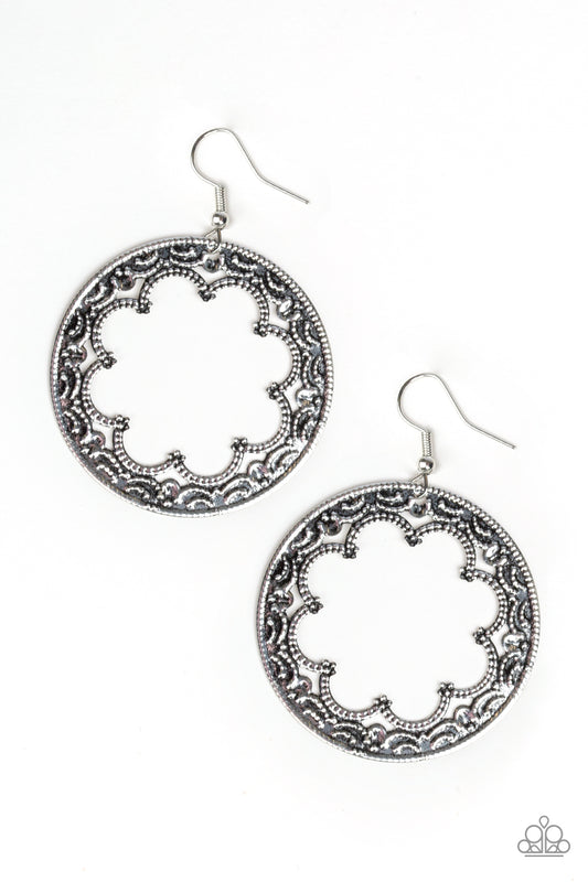 WHIMSICAL WHEELHOUSE - SILVER CUTOUT SCALLOPED ULTRA LIGHTWEIGHT EARRINGS