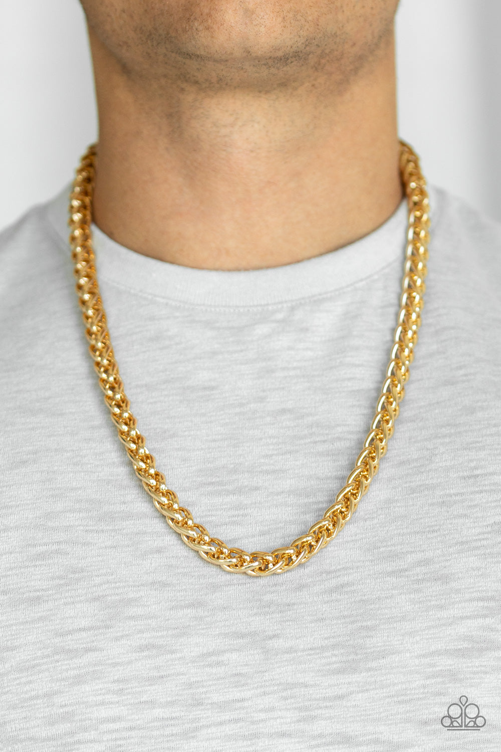 BIG TALKER - GOLD LARGE LINK MENS UNISEX NECKLACE
