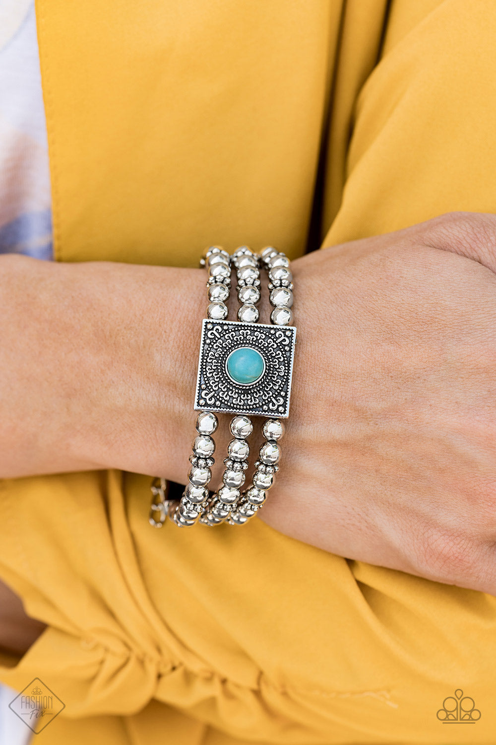 SOLSTICE SOUL - BLUE SILVER FASHION FIX BRACELET