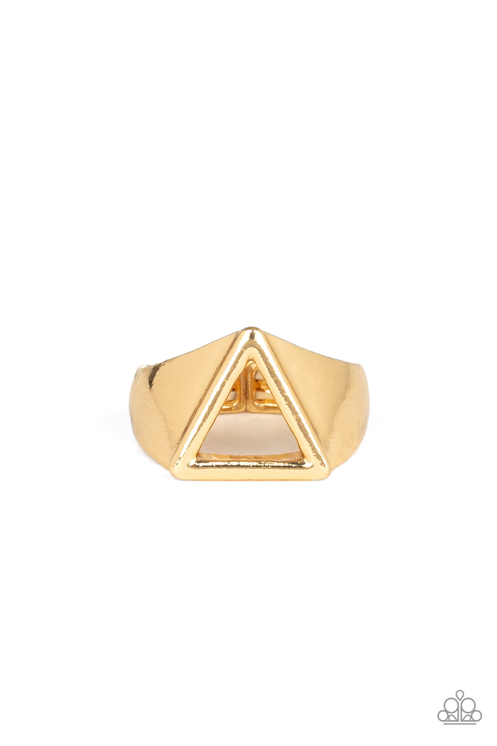 TRIDENT - GOLD TRIANGLE MENS RING MEN'S